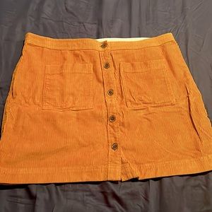XL skirt fall orange denim